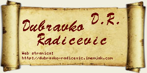 Dubravko Radičević vizit kartica